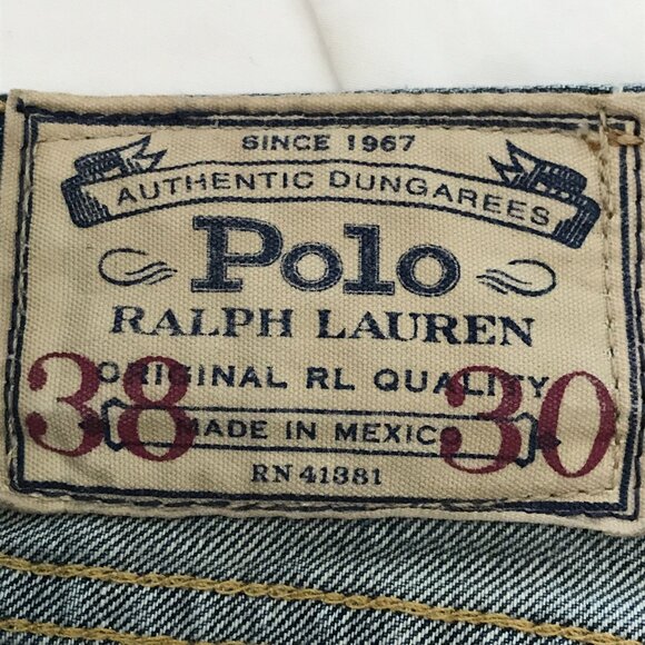 Polo Ralph Lauren Jeans Men 38x30 Blue Mid Rise Medium Wash Stretch - Picture 3 of 12